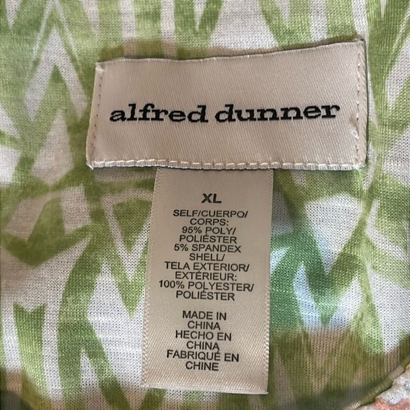 Alfred Dunner Green Blouse Size XL - Picture 3 of 6